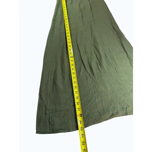 K Studio Vintage Minimalist 90’s Boho Two- Piece Olive Green M - Picture 2 of 7
